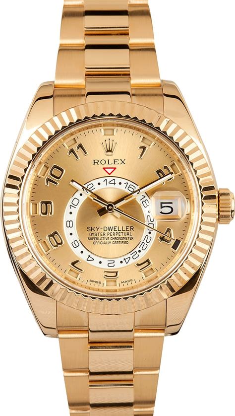 rolex sky-dweller 18k gold price